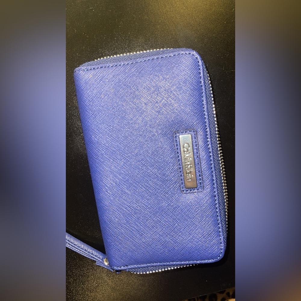Calvin Klein Cobalt Zip Wallet with Wristlet